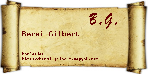 Bersi Gilbert névjegykártya
